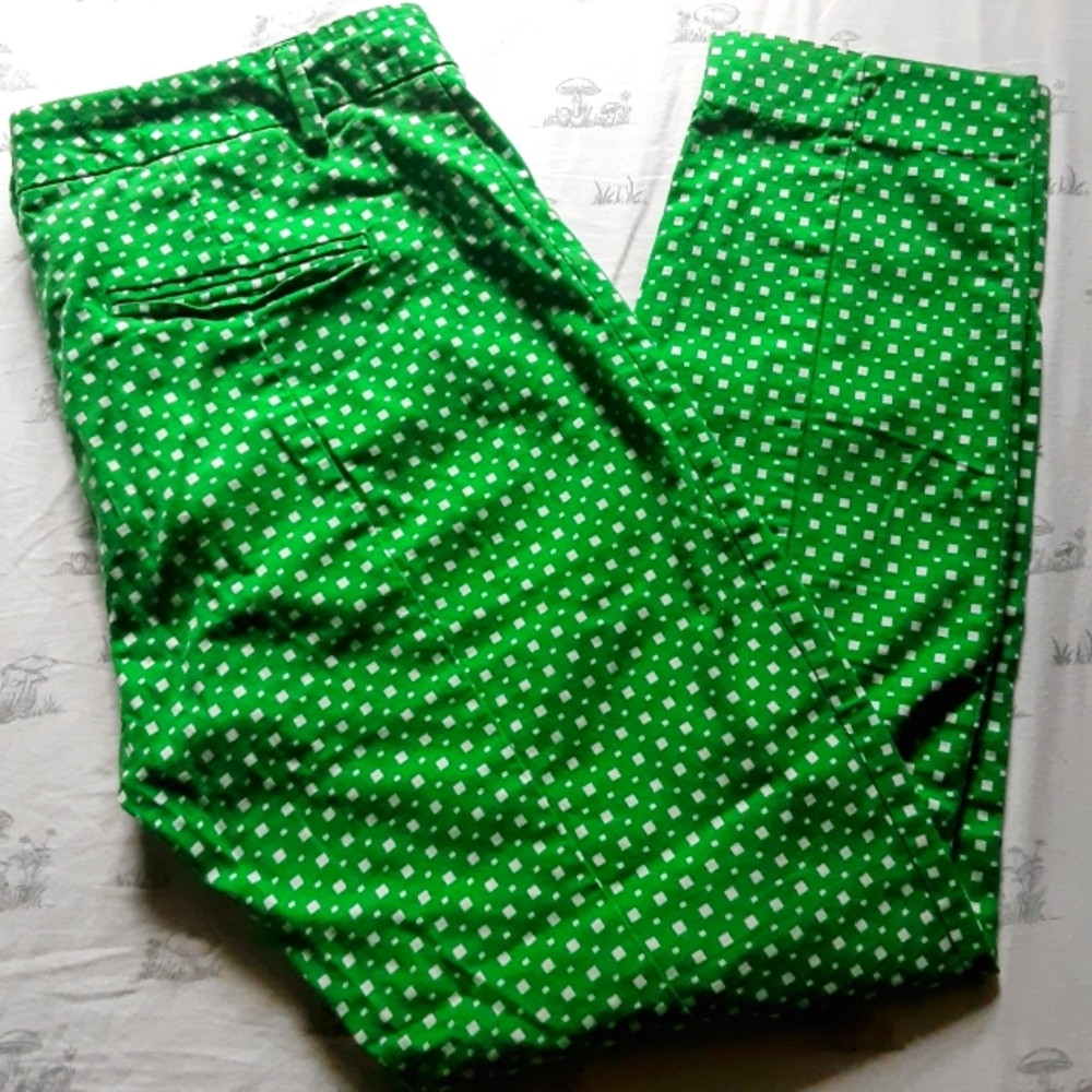 GREEN GAP SLIM CROPPED PANTS